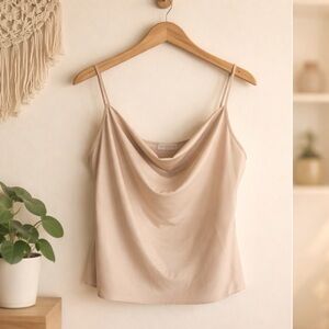 Ramy Brook Vegan Leather Cowl Neck Camisole